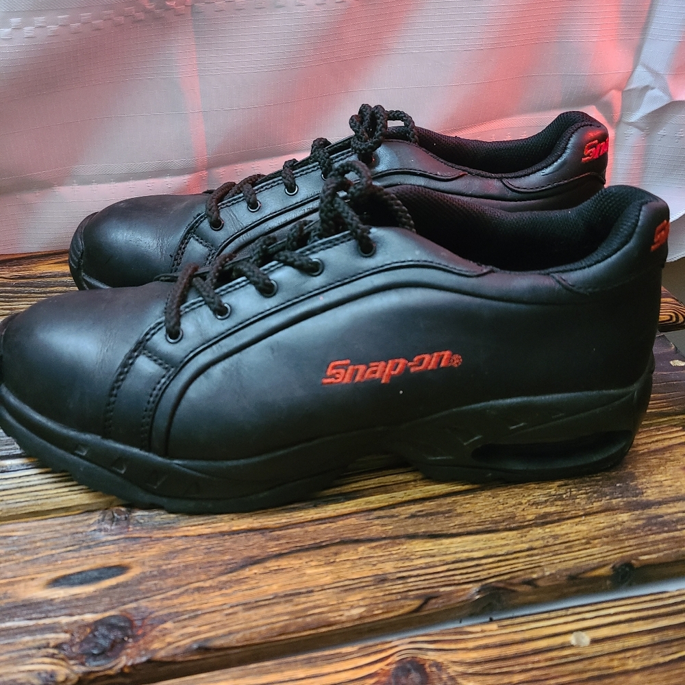 Snap On Air Racer Black Leather Work Shoes Mens Size 13